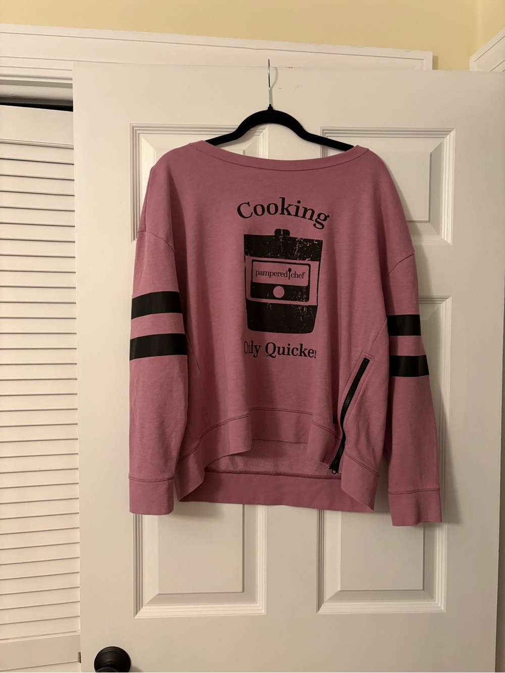 New Era Pink and Black Crewneck Sweatshirt